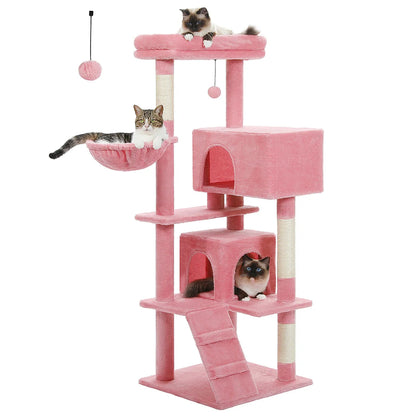 Cat Tree for Large Cats with Large Top Perch Cat Tower with Scratching Post