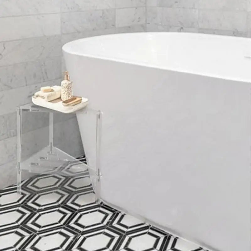 Shower Bench For Shaving Legs Non-Slip Shower Caddies Stool Stable Heavy Duty Bathing Chairs With Storage Shelf For Bathroom
