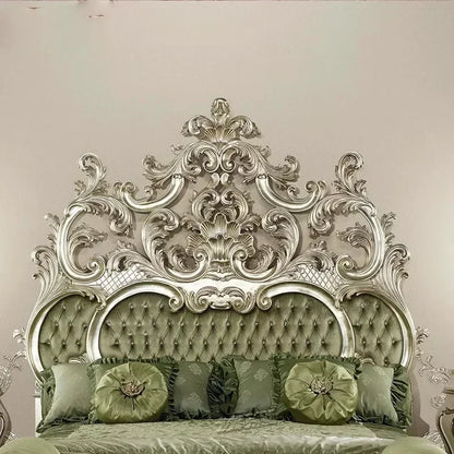 Master Modern Bed Large Princess Vintage Carved Girl Queen Bed Double Luxury Confortable European