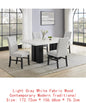 6-Pc Dining Set, White Rectangular Marble Tabletop, Dark Finish Base, Upholstered Chairs & Bench, Soft table