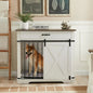 Water Resistant Dog Crate with Sliding Barn Door