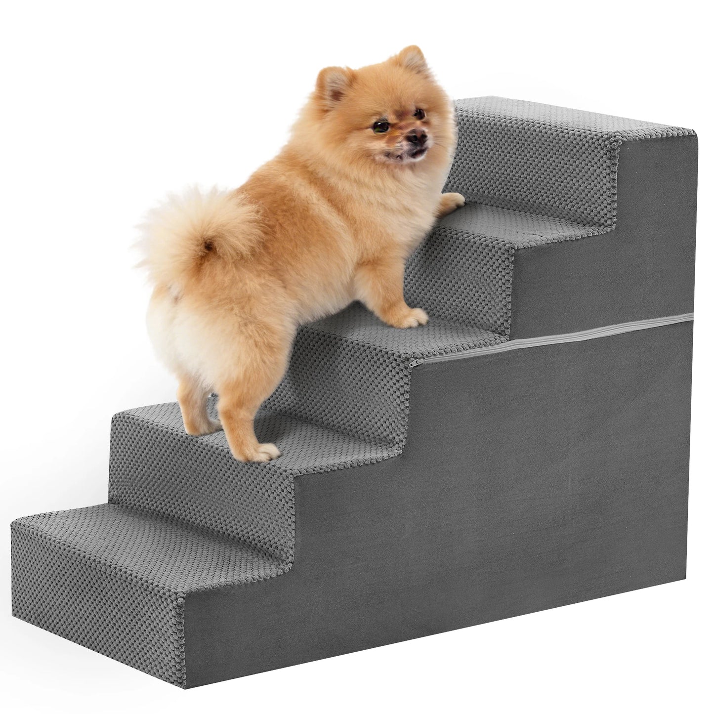 3-5 Step Right Angled Foam Dog Stairs Ramp for Small Dogs Climbing Ladder Indoor Non-Slip Pet Ladder Ramp Stairs For Home