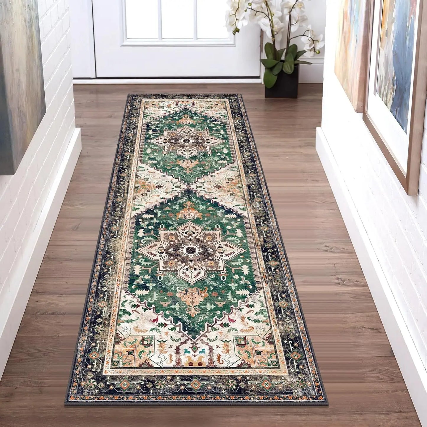 Hallway Runner Rugs Non Slip Machine Washable Carpet for Kitchen Entryway Living Bedroom Laundry Room Home Decoration