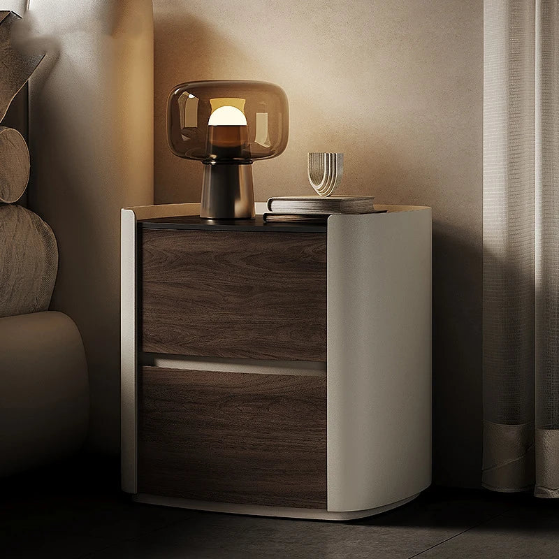 Luxury Simple Night Table Modern Storage Italian Style Nightstand Exquisite Trendy
