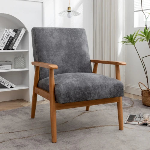 25.38-inch wide armchair, living room chair, leisure chair, gray, classic modern style