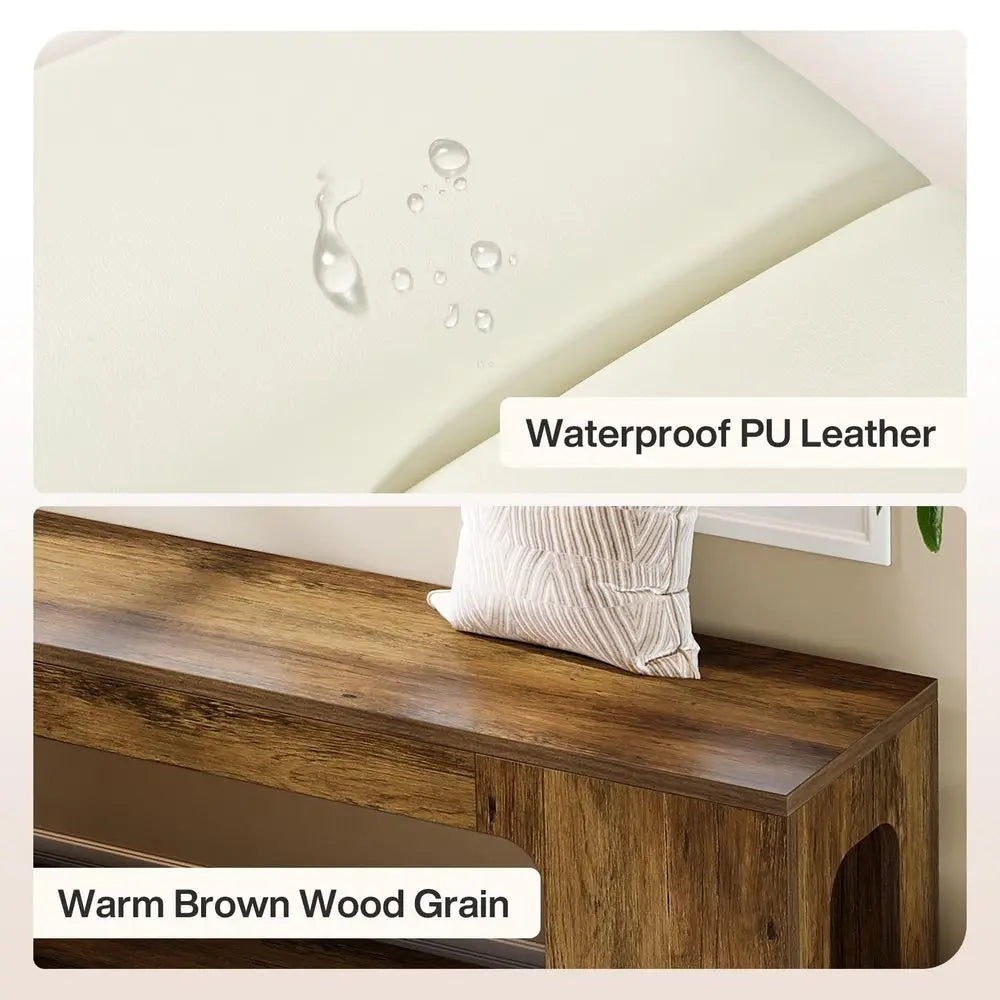 L Shaped Corner Bench, 47.24 Farmhouse Breakfast Nook Bench with Removable Seat Cushion, Corner Bench for Kitchen, Dining Room,