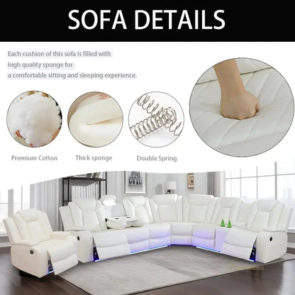 Hot salesLiving Room Furniture Reclining Sectional Sofa, Living Room Power Recliner Adjustable Sofa, Loveseat Chair with Storage