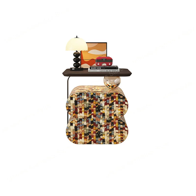 Cream Style Bedside Tables Delicacy Creative Drawers Storage Night Table Light Luxury Muebles Para Dormitorio Bedroom Furniture