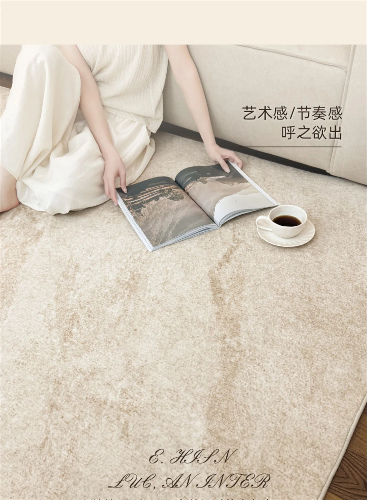 Minimalism Bedroom Decor Marble Carpet Light Luxury Carpets for Living Room Fluffy Soft Plush Floor Mat Home Thick Washable Rug