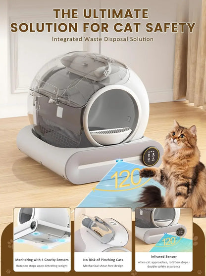Automatic Self Cleaning Litter Box, Upgraded Robot, Multiple Cats