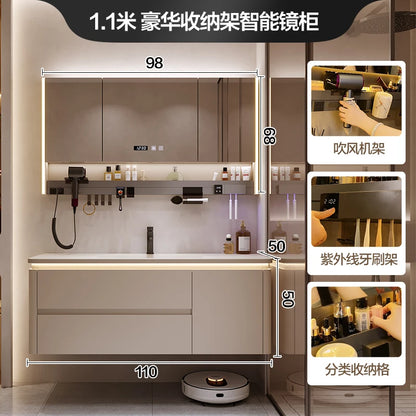 Modern Simple Bathroom Cabinets Washbasin Vintage Vanity Drawer Bathroom Cabinets Storage Shower