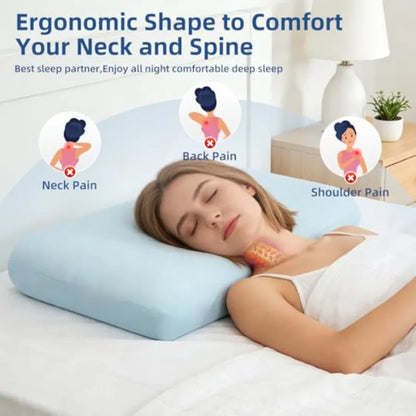 Cooling Memory Foam Pillow, Bed Pillow for Sleeping, Standard Size, Breathable Memory Foam, Premium Support with Washabl