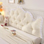 Lace Headboard Soft Cushion Nordic Style Pillow, No Need To Disassemble and Wash Waist Protection Against Tatami Soft Bag