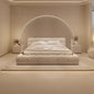European Fancy Bed Frames Queen White Lounge Deluxe Bed Upholstery