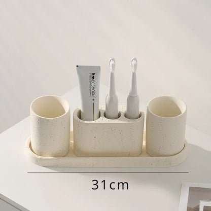 Bathroom Lotion Bottle Toothbrush Holder Tray Toiletry European Home Bathroom Products Hotel Electric Toothbrush Shelf