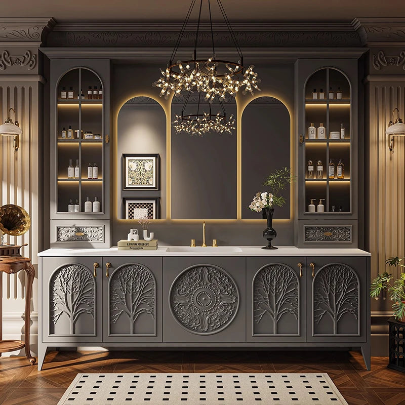 Luxury Skincare Bathroom Cabinet Over Dressers Organizer Mirror Storage Cupboard Perfume Vanity Archivadores Trendy Furniture