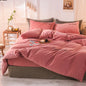 Winter warm milk velvet duvet cover 220x240 bedding set couple luxury double bed quilt cover twin full queen king size