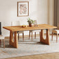 Tribesigns Large Dining Table for 6-8 People, 70.9-Inch Wood Rustic Rectangular Table with Black Wooden Legs
