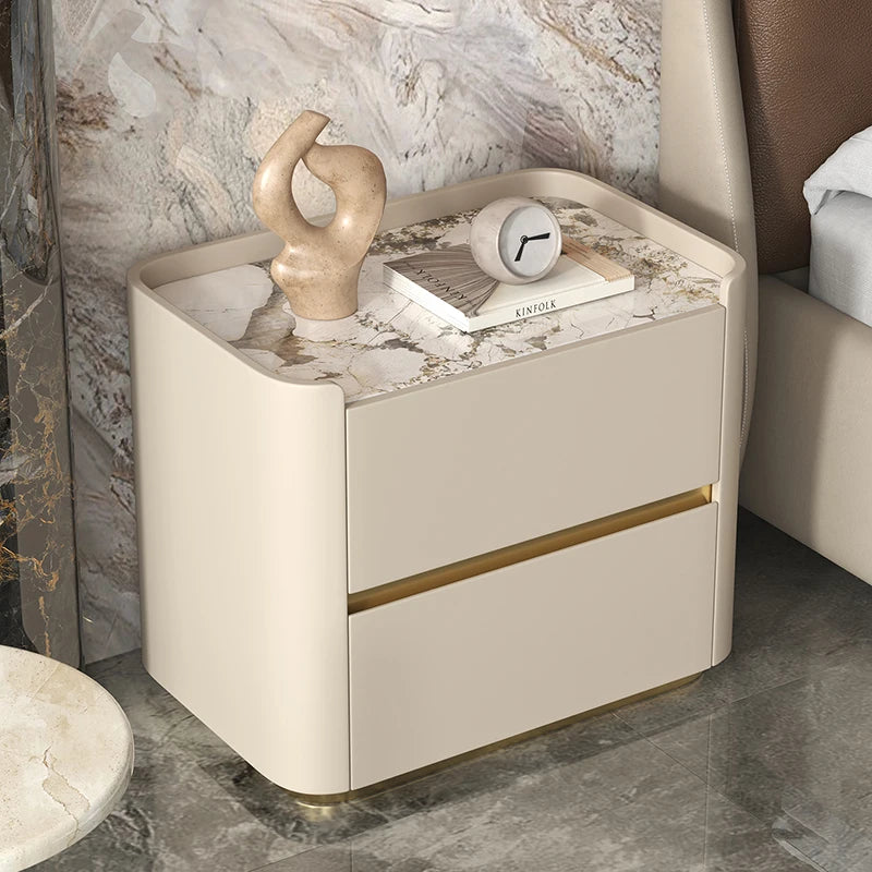 Italian Trendy Premium Night Table Simple Luxury Delicacy Bedside Tables Drawers Storage Table De