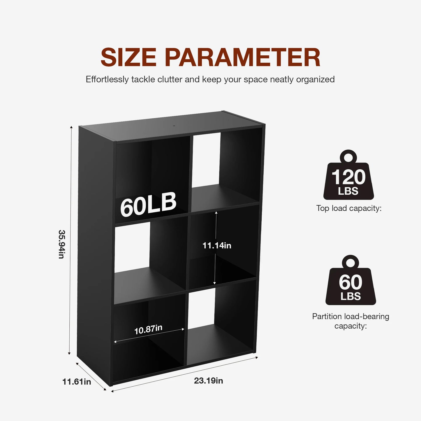 9 Cube Storage Organizer Wooden Shelf Bookcase Open Bookshelf for Living Room and Home Office Display