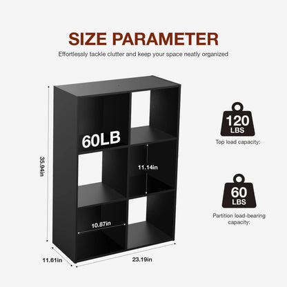 9 Cube Storage Organizer Wooden Shelf Bookcase Open Bookshelf for Living Room and Home Office Display