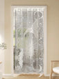 1PC Ramadan Translucent Sun and Moon Lace Door Curtain for Living Room Kitchen Door Frame Barrier Decorative Door Curtains