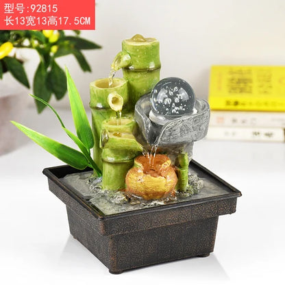 Feng Shui Wheel Circulation Flowing Water Generates Wealth Ornament  Desktop Creative Small Fountain Humidifier Decoration Gift