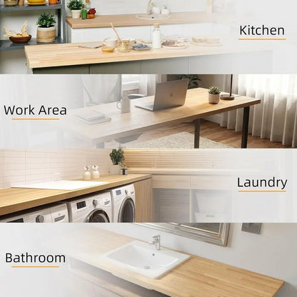 Kitchen Island Butcher Block Countertop – 6T Solid Birch Wood Slab Uninished Butcher Block Island Top or Kitchen Countertop, Din