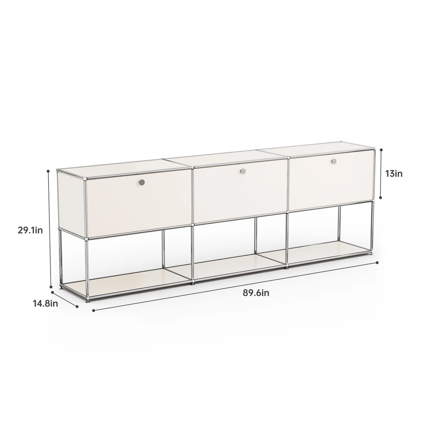 Modern Storage Cabinet Versatile Free-Standing Organizer for Living Room Bedroom and Home Office Bookshelf