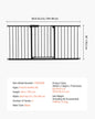 SucceBuy  Gate 28/30/36 Inches High Dog Gate Easy Step Walk Thru Child Pet Security Pressure Mount Kit Wall Cups Doorways