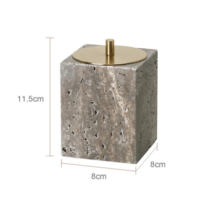 Grigio Travertino Bathroom Accessories Sets Vintage Marble Soap Holder Soap Dispenser Vanity Tray Bathroom Set
