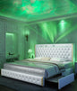 Queen LED Bed Frame with Galaxy Projector, Bluetooth Speaker, USB Ports, 4 Drawers, No Box Spring Needed