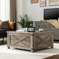 Lift Top Coffee Table with Storage, 35.7" W Square Coffee Tables for Living Room, Small Coffee Table with Large Hidden S