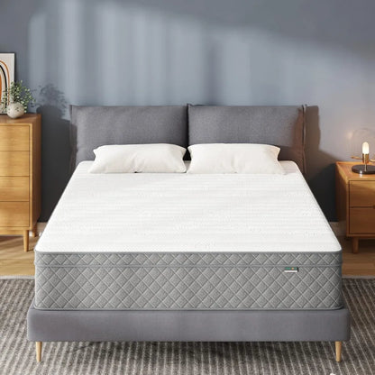 Full Mattress, 12 Inch Hybrid Double Mattress with Cooling Gel Memory Foam and Pocket Springs, CertiPUR-US Certified, Medium Fir