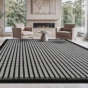 Micro Loop Area Rug Light Gray 9x12 Geometric Modern Luxury Circular Durable Soft Indoor Rugs for Living Dining Room