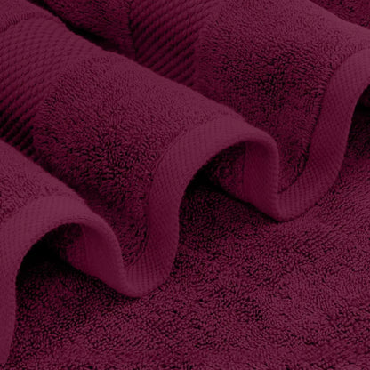 27x54 inch Bath Towels Set of 4 Wine Red Ultra Soft 700 GSM Cotton Large Quick Dry Luxury Highly Absorbent