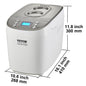 2/3 LB Bread Maker 15-in-1 Dough Machine Nonstick Ceramic Pan Automatic Bread maker with Gluten Free Setting