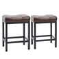 Bar Stools Saddle-Style Pu Leather Upholstered Chair Counter Height Bar Stools with Metal Base Saddle Stools For Kitchen