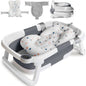 Eco-friendly Baby Bath with Temperature Indicator,Foldable Baby Bathtub for Newborn Baby