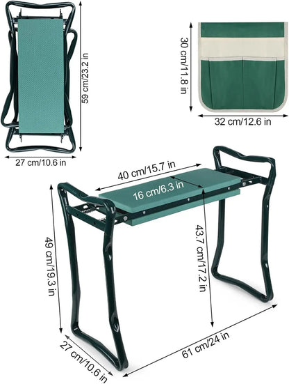 Garden Kneeler and Seat, Upgraded Folding Garden Kneeler and Seat, Upgraded Folding Garden Bench Portable with Foam EVA Kneeling