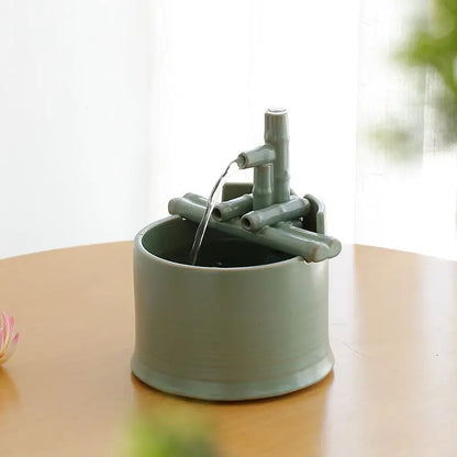 Lucky water decorations, small household fountains, living room, office desktop, running water supply money decoration