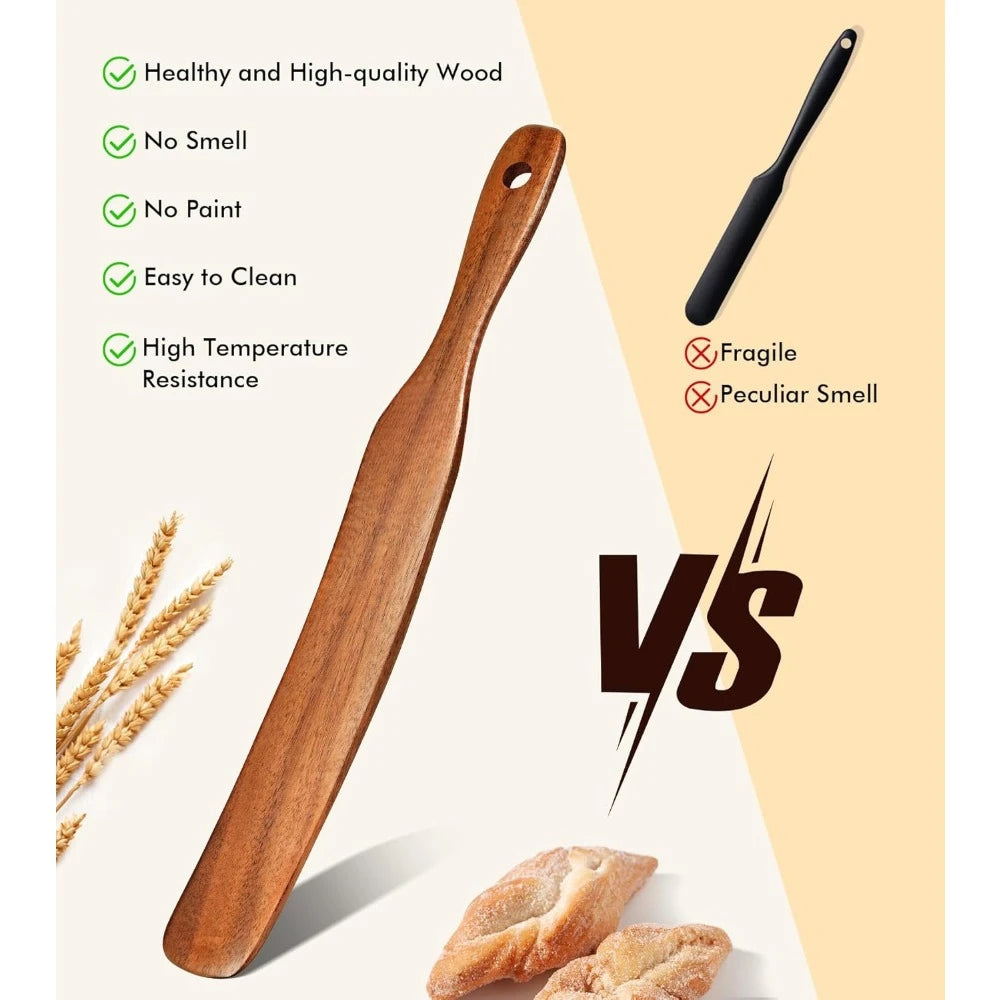 Reach the bottom of the jar, natural high moisture proof teak, kitchen tools, non-stick cookware wooden kitchen utensils