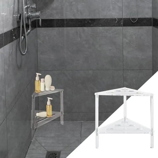 Shower Bench For Shaving Legs Non-Slip Shower Caddies Stool Stable Heavy Duty Bathing Chairs With Storage Shelf For Bathroom