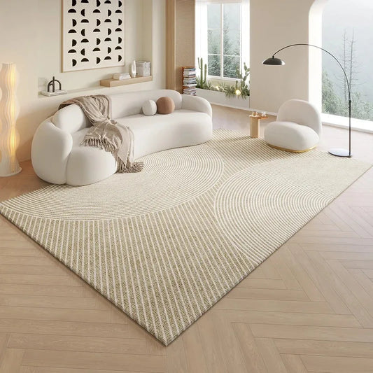 Cream Minimalist Rug Durable Non-Slip Living Room Sofa Mat Bathroom  Floor Covering Home Furnishings