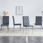 Grey Armless Dining Chair -4-piece Set, Modern Small House Restaurant Furniture Set