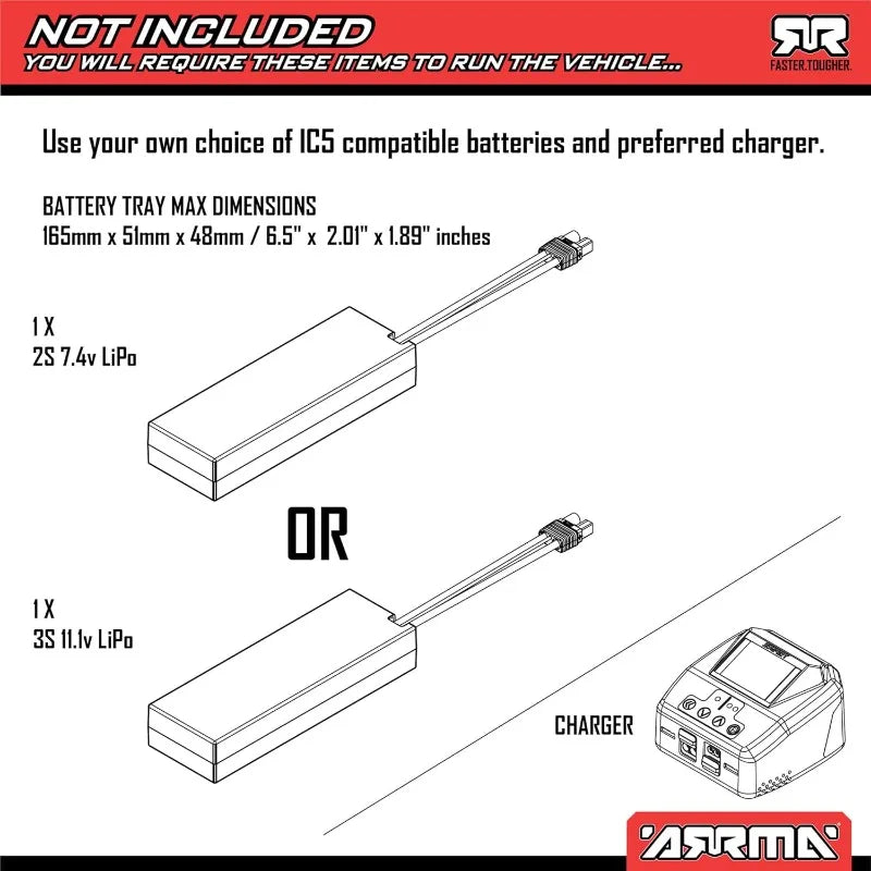 Garden Furniture .RC Truck 1/10 Granite 4X4 223S BLX BRUSHLESS Monster Truck RTR with DSC, Blue, ARA4302V4T1
