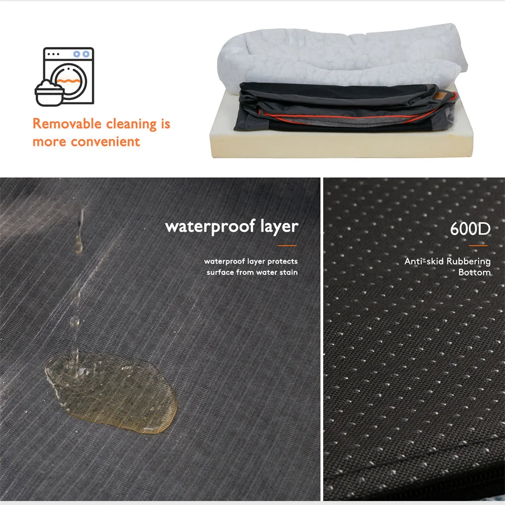 Jumbo Orthopedic Memory Foam Dog Bed  Water Proof Removal Cover