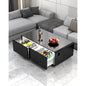 Smart Coffee Table, 27.7" D x 51" W x 18.1" H,Living Room Table with Built in Fridge and Speakers,Smart Table with 15W Wireless