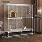 Small Animal Cage for Home Use, Space-Saving, with Toilet, Large Rabbit Cage, Sugar Glider and Squirrel Cage with Tray