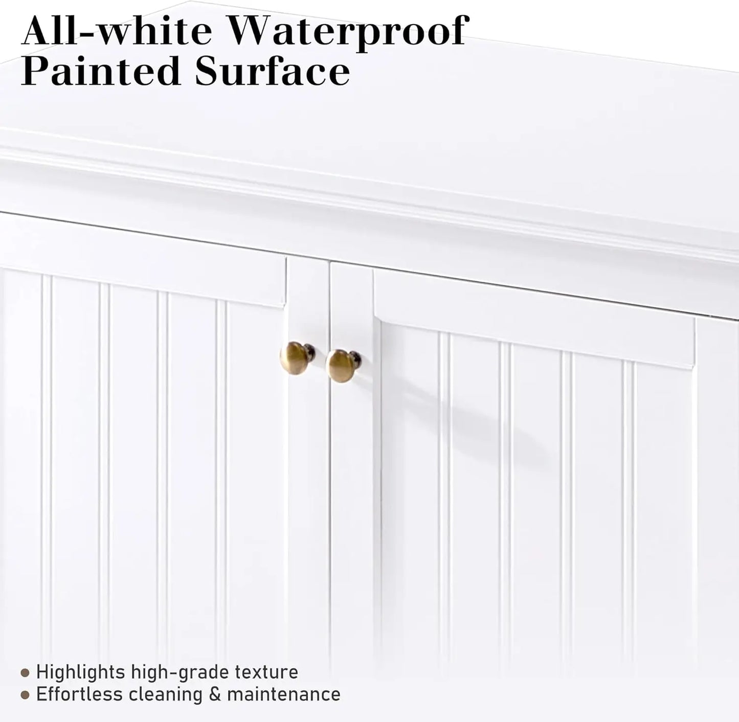 72" Farmhouse Sideboard Buffet Cabinet with Barn Doors, Storage Console Table with Adjustable Shelves, Coffee Bar/TV Stand